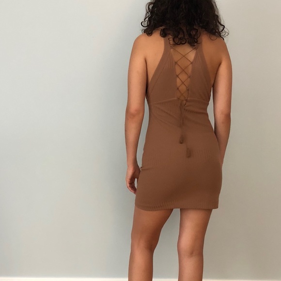 Free People tan bodycon dress - Picture 3 of 3